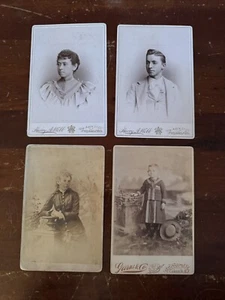 Era victoriana - Ancestros instantáneos - Lote de 4 tarjetas de gabinete fotos de retrato. B50 - Imagen 1 de 6