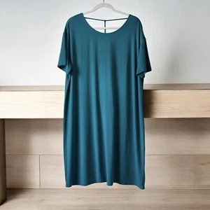 Fabletics Finley Dress in Forrest Green Wmn’s 1X Stretch Comfy Silky Jersey Mini - Picture 1 of 10