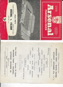 PROGRAMME - SWINDON TOWN v BRISTOL ROVERS RESERVES - 27 NOVEMBER 1954 - Picture 1 of 1