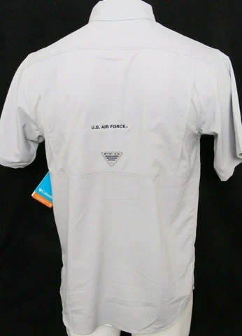 NEW United States USAF Air Force Gray Columbia Low Drag Off Shore Shirt Men's XL Cover