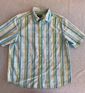 Eddie Bauer Multicolor Striped Button Down Collared Shirt - Mens Large - Picture 1 of 10