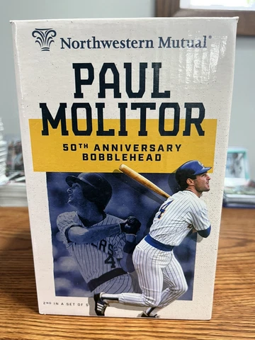 Paul Molitor Bobblehead Milwaukee Brewers 50th Anniversary In Box Cover