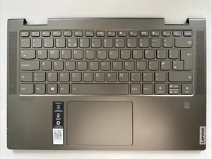 Genuine Lenovo Yoga 7-14ITL5 Palmrest Uk Backlit Keyboard - Brown - Afbeelding 1 van 17