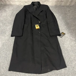 Glaubers Mens Button Overcoat Blazer Polyester Long Sleeve Black Size 22M US 34L - Picture 1 of 10