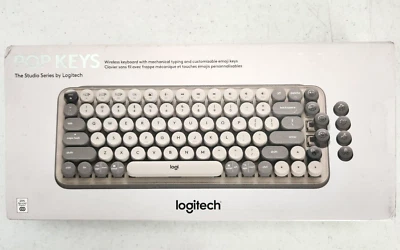 Logitech POP Keys Wireless Mechanical Emoji Keyboard #920-011232 Mist - Image 1 of 4