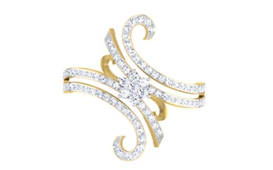 New Light Weight Designer Rings Lab Grown Diamonds F VS Everyday Trends For Her - Picture 1 of 7