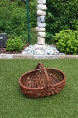 Erntekorb Kartoffelkorb Einkaufskorb Weidenkorb Pilzkorb Weiden Blumenkorb - Bild 1 von 4