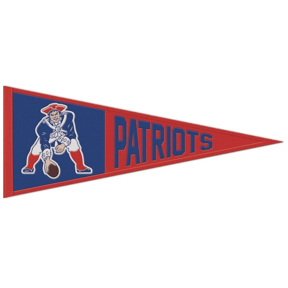 NEW ENGLAND PATRIOTS CLASSIC LOGO WOOL EMBROIDERED PENNANT 13"x32" WINCRAFT 👀 - Image 1 of 1