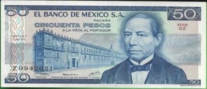 MEXICO 50 Pesos P-67b, UNC from 1979, Government Palace - Picture 1 of 2