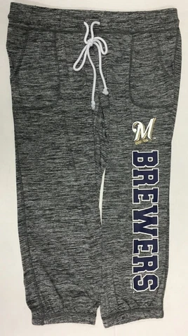 Milwaukee Brewers Womens Dri Fit Ankle Lounge Pants Small 4/6 Cover