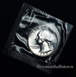 Washington Quarter 1958 plata como nuevo prueba de EE. UU. Juego de prueba en celofán como nuevo - Imagen 1 de 2