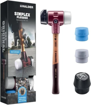 HALDER Plusbox Kit Martello Soft D60 con Inserti Extra e Apribottiglie Simplex - Immagine 1 di 4