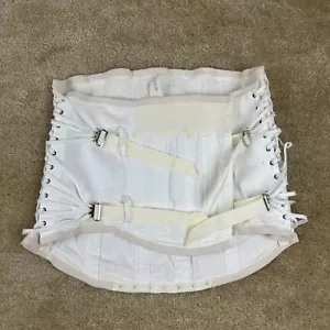 Vintage CAMP womens Corset 44 Girdle Boning white 60s 50s made in USA union - Picture 1 of 18