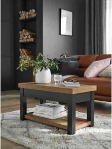 Next Dark Bronx Coffee Table With Flip Top - RRP £225 - Picture 1 of 9