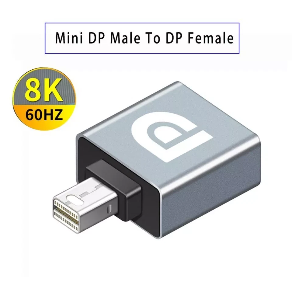 DisplayPort 1.4 Female to Mini DisplayPort Male 8K Video Adapter - Image 1 of 4