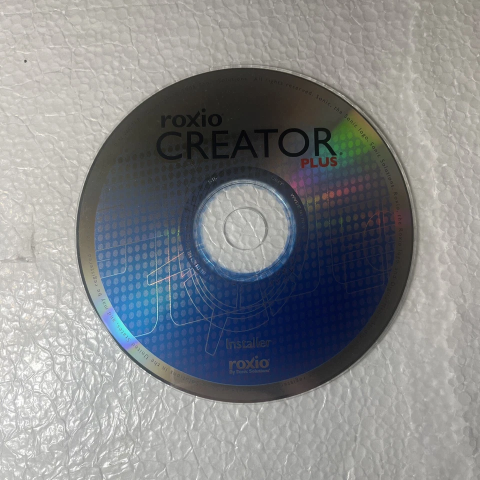 Roxio Creator Plus Sonic Solutions 2005 Dell Reinstall CD Media Software WG788 - Image 1 of 1