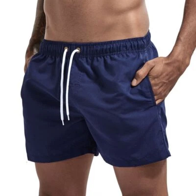 Pantalones cortos de playa para hombre de secado rápido informales traje de baño pantalones deportivos cuartos Foto 1 de 4