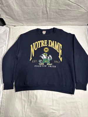 Sudadera Notre Dame Fightin’ Irlandesa Nuez moscada Cuello Redondo Hombre’s XL USADA EN EXCELENTE ESTADO Foto 1 de 4