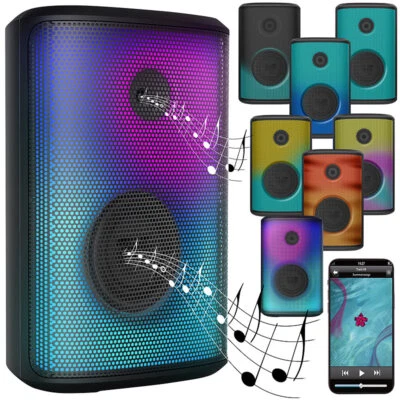 auvisio Mobile Outdoor-PA-Partyanlage & -Bluetooth-Boombox, Lichteffekte, 200W - Bild 1 von 4