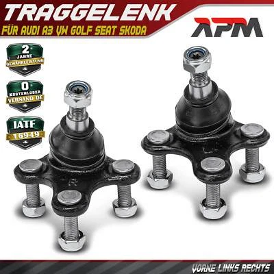 2x Traggelenk Führungsgelenk vorne unten L + R für Audi A3  VW Golf Seat Skoda - Bild 1 von 4