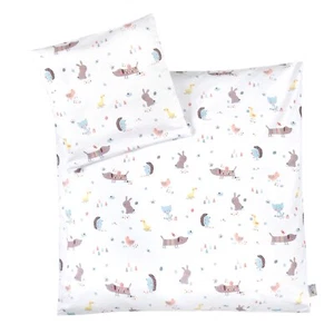 Julius Zöllner Jersey Bettwäsche 80x80 + 35x40 cm Crazy Animals - Afbeelding 1 van 1