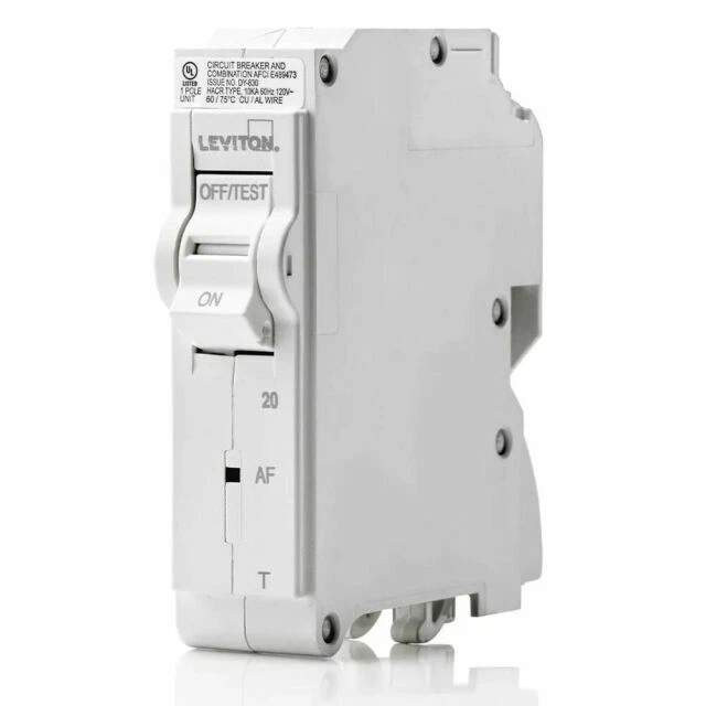 Leviton 1-pole 20 Amp 120v Thermal Magnetic Branch Circuit Breaker White