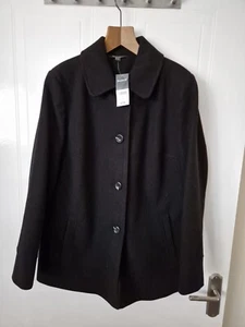Womens Black Lined Coat. Bonmarché, Size 12, RRP £38, New with tags - Picture 1 of 3