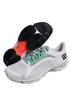 New Wilson HURAKN PRO Tennis Padel Shoes Sneakers White WRS331180 Women's Sz 7.5 - Picture 1 of 11