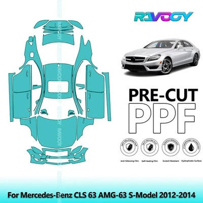  Película de protección de pintura PPF para Mercedes-Benz CLS 63 AMG-63 modelo S 2012-2014 Foto 1 de 4