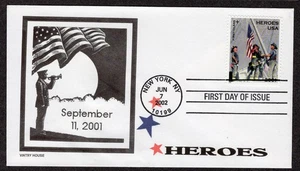2002 HEROES OF 2001 (Scott B2) - Vintry House FDC TD666 - Picture 1 of 1