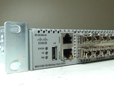 CISCO DS-C9148S-K9 48x Port 16G SFP FC Switch 2x Power 48x DS-SFP-FC8G-SW TESTED - Image 1 of 4