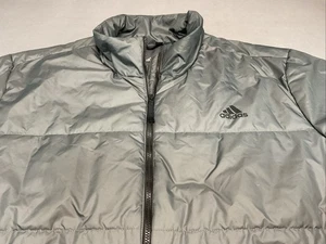 Adidas Men's Insulated Puffer Jacket Gray Size 2XL - Picture 1 of 11