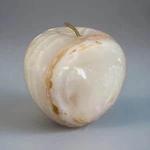 Large Onyx / Marble Apple Decor Paperweight Over 3  Lbs Heavy Piece - Picture 1 of 11