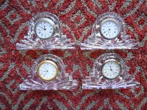 4 Stück!  Waterford Kristall Uhren. Briefbeschwerer/Tischuhren. Ungetestet. - Bild 1 von 6