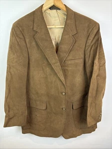 Chaqueta De Colección Años 70 Bronceada Imitación Gamuza XL Hippie Western Johnny Walker - Imagen 1 de 15