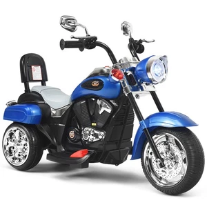 6V Kids Ride On Chopper Motorcycle Toddler 3 Wheel Trike w/ Light & Horn Blue - Picture 1 of 11