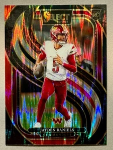 2024 Panini Select - Black & Red Prizm Shock Jayden Daniels RC #112 Commanders - Picture 1 of 2