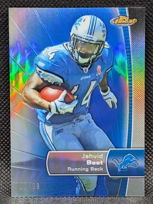 2012 Topps Finest Blue Refractor /99 Jahvid Best #7 - Detroit Lions - Image 1 of 2
