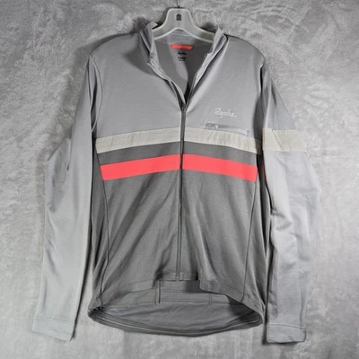 Rapha Brevet Джерси с длинным рукавом Велоспорт Серый Полиэстер Шерсть XL Ветровка Полоса - Изображение 1 из 4