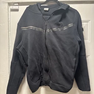 Nike Jacket Mens XL Black Sportswear Tech Fleece Full Zip Hoodie HAS FLAWS - Picture 1 of 5