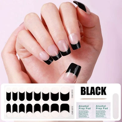 16 pegatinas de uñas de gel sin respaldo envolturas completas para uñas tiras de uñas de gel semicurado EE. UU. Foto 1 de 4