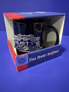 Rusty Wallace Ceramic Mug with Pewter Sculpture Emblem ©️2001 NIB - Picture 1 of 7