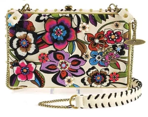 Mary Frances Blossoms White Floral Clutch Shoulder Bag $295.00 - Picture 1 of 1