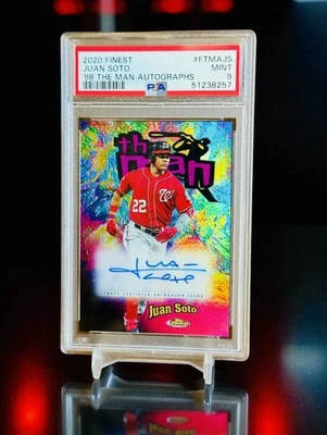 Juan Soto 1998 The Man Auto Refractor /40 PSA 9 2020 Topps Finest Throwback 🔥 - Image 1 of 2