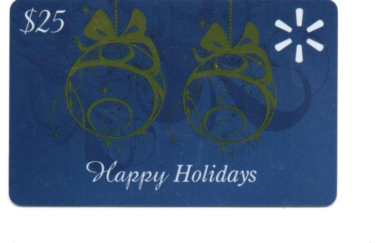 Walmart Happy Holidays Blue Gift Card No $ Value Collectible FD109154-1 - Image 1 of 1