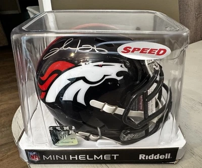 Clinton Portis Signed Denver Broncos Mini Helmet - JSA COA - Image 1 of 3