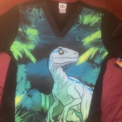 Jurassic Park - S Scrub Top - NWT - Image 1 of 4