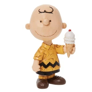 Jim Shore Peanuts Mini Charlie Brown con gelato statuina 3 pollici - Foto 1 di 5