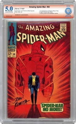 Amazing Spider-Man #50 CBCS 5.0 Witnessed Sig Romita 1967 0003402-AA-001 - Image 1 of 2