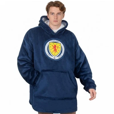 SCOTTISH FA Scotland Adults Oversized Hoodie Blanket - Sherpa Fleece Lined Official Football